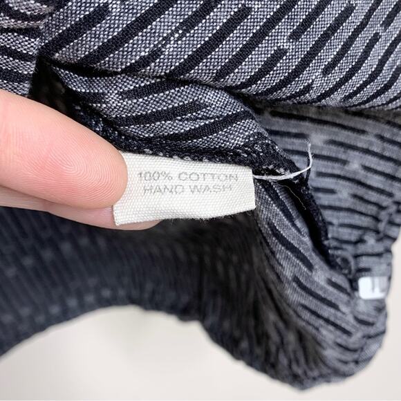 Matta NY Puja Ikat Cap Sleeve Dress (Sz XL) Scoop Neck Grey / Black - Picture 11 of 11